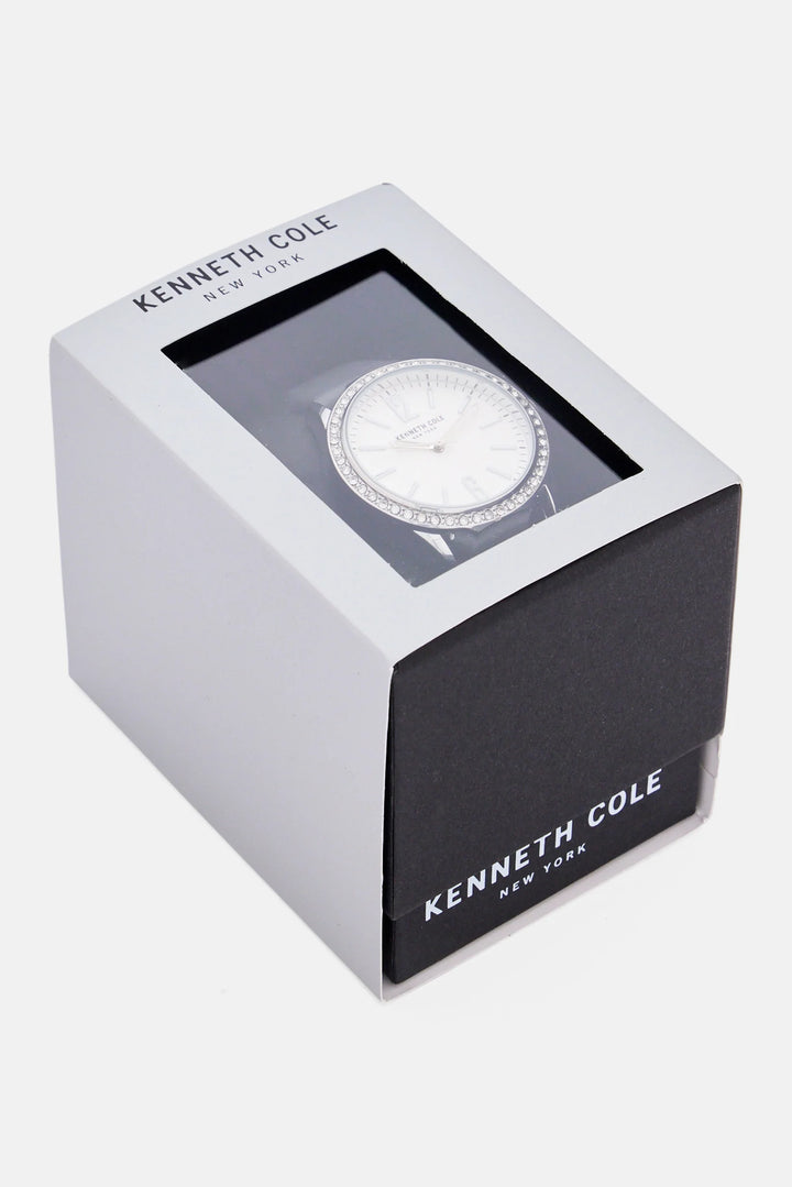 Kenneth Cole Analog Dark Grey Leather Female Watch