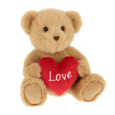 28cm Keeleco Sherwood Bear with Heart - Brown