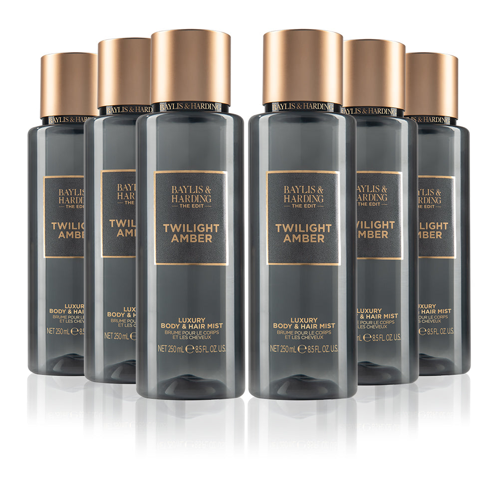 Set of 6 EDIT Twilight Amber Body & Hair Mist- 250ml