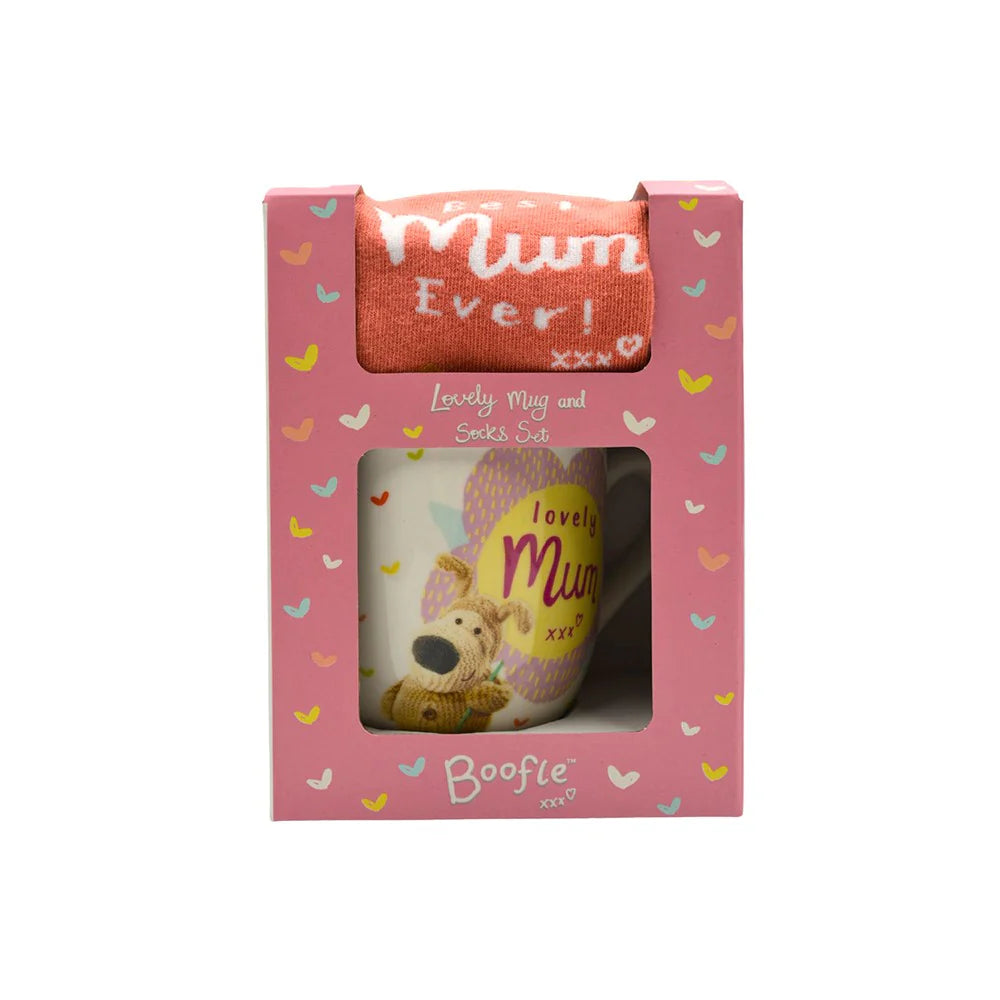 Boofle Lovely Mum Mug &amp; Socks Gift Set
