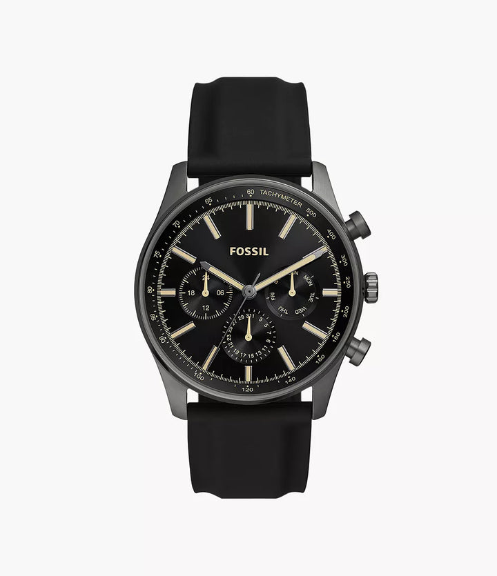 Sullivan Multifunction Black Silicone Watch
