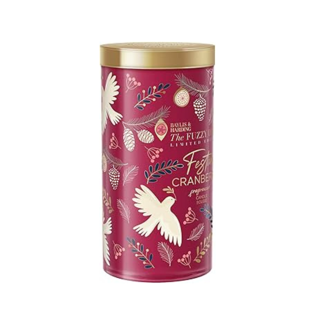 Baylis & Harding The Fuzzy Duck Winter Wonderland Festive Cranberry Candle Gift- FDWW251WICKTALL
