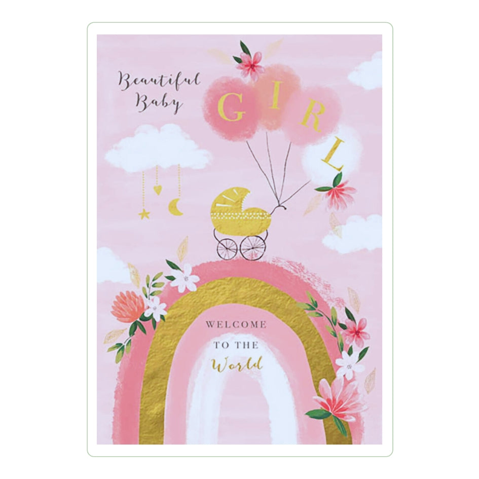 Welcome To The World Baby Girl Greeting Card