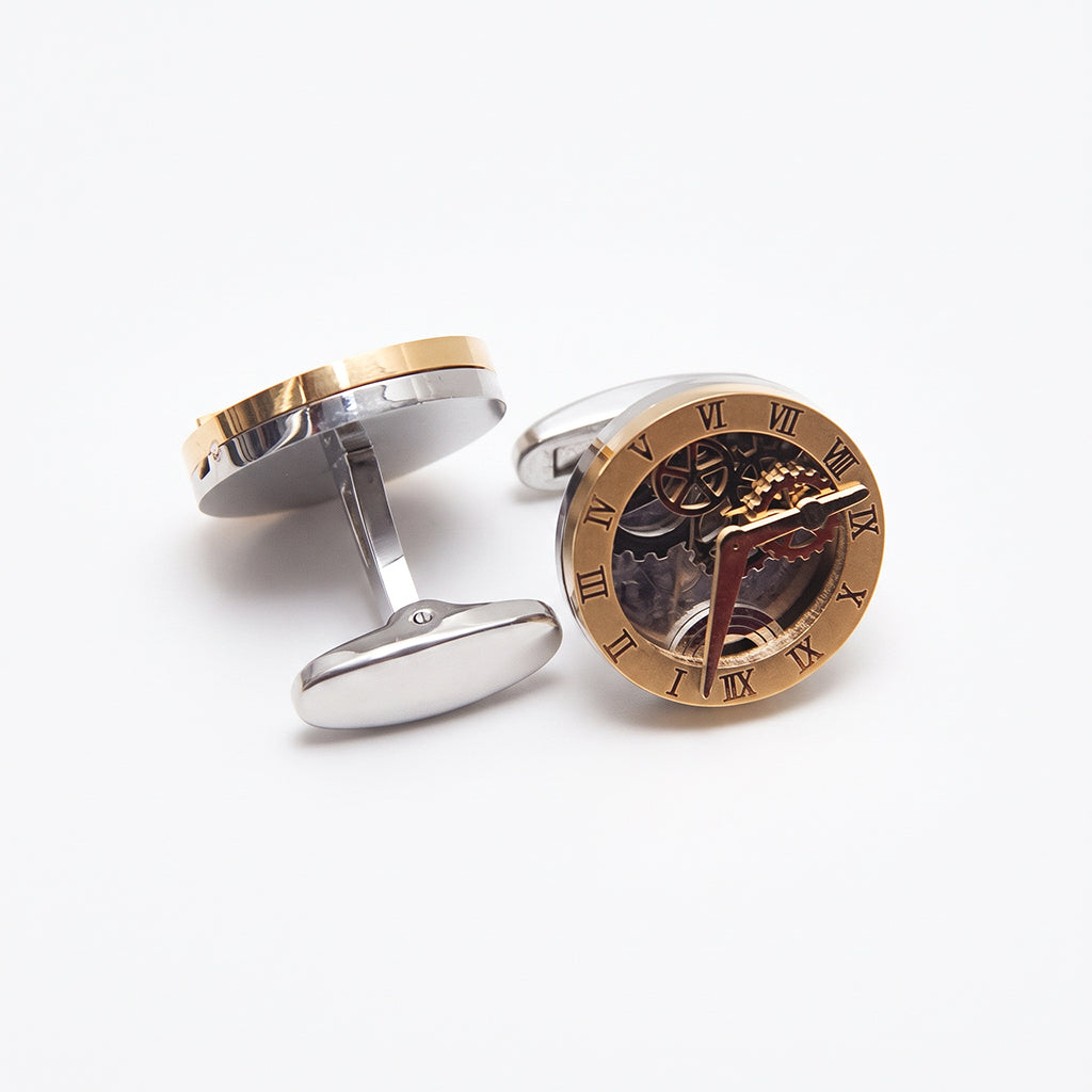 Watch Movement Two-Tone Cufflinks