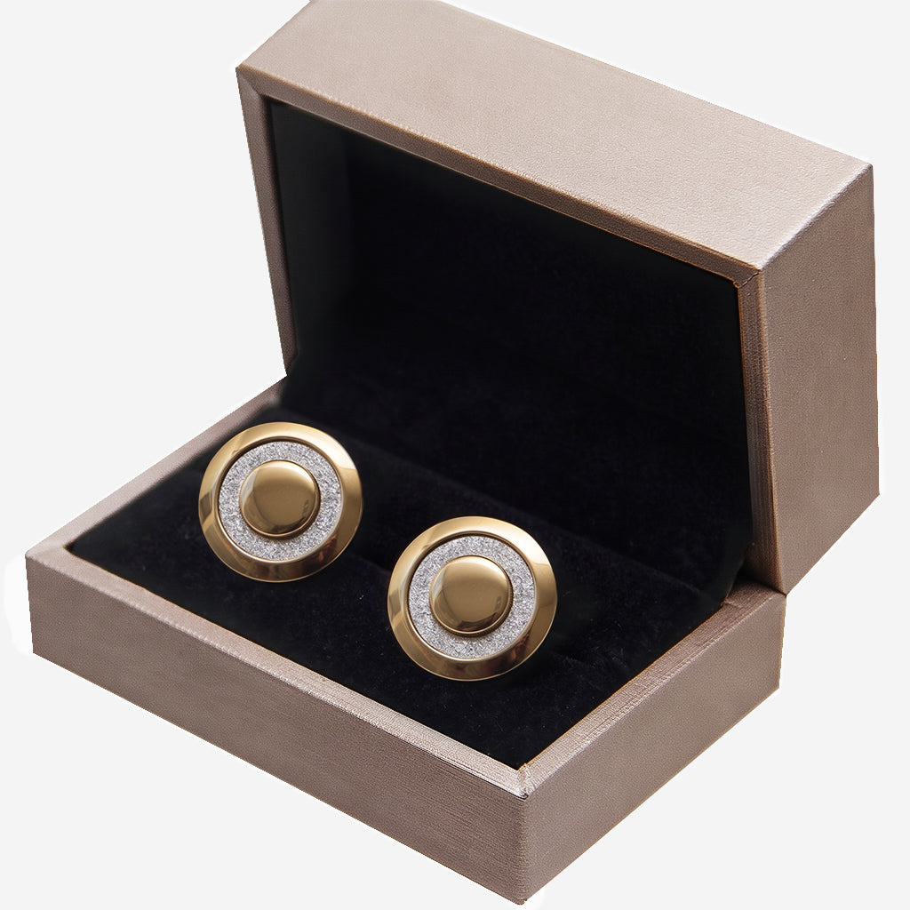 DS Accessories Gold Stardust Halo Cufflinks