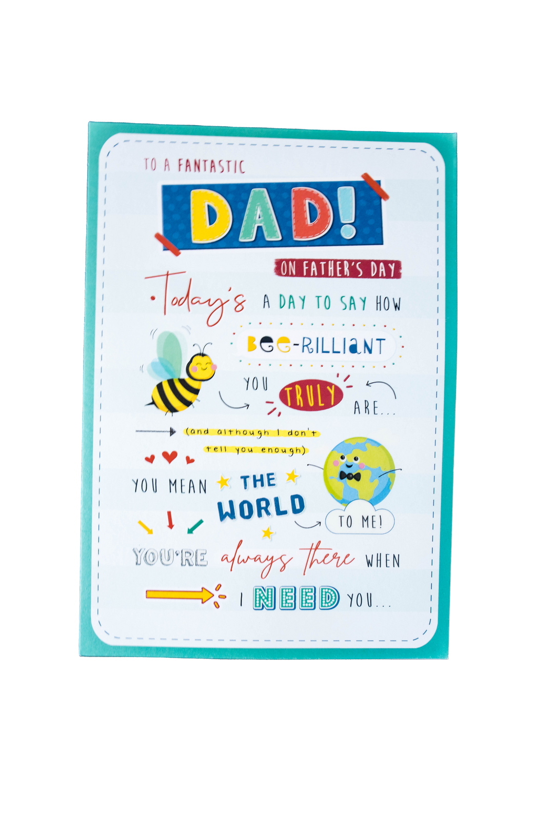 Dad Bee-Rilliant Humor Father's Day Greeting Card