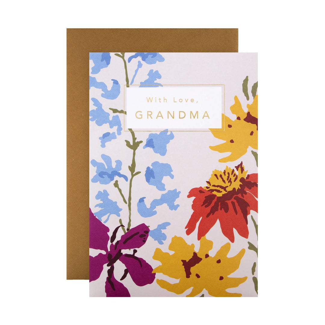 Floral Heartfelt Greeting Card for Grandma