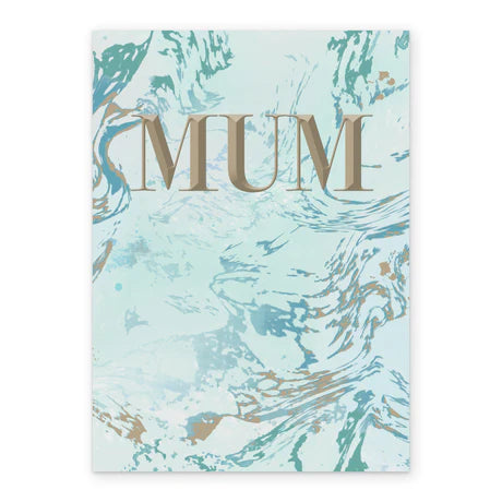 Marble Patterned Birthday Greeting Card for Mum