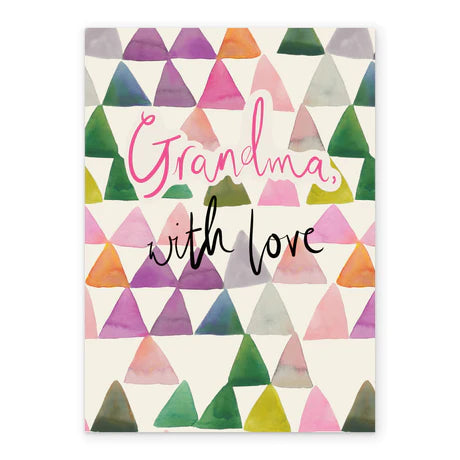 Colourful Triangles Birthday Card for Grandma
