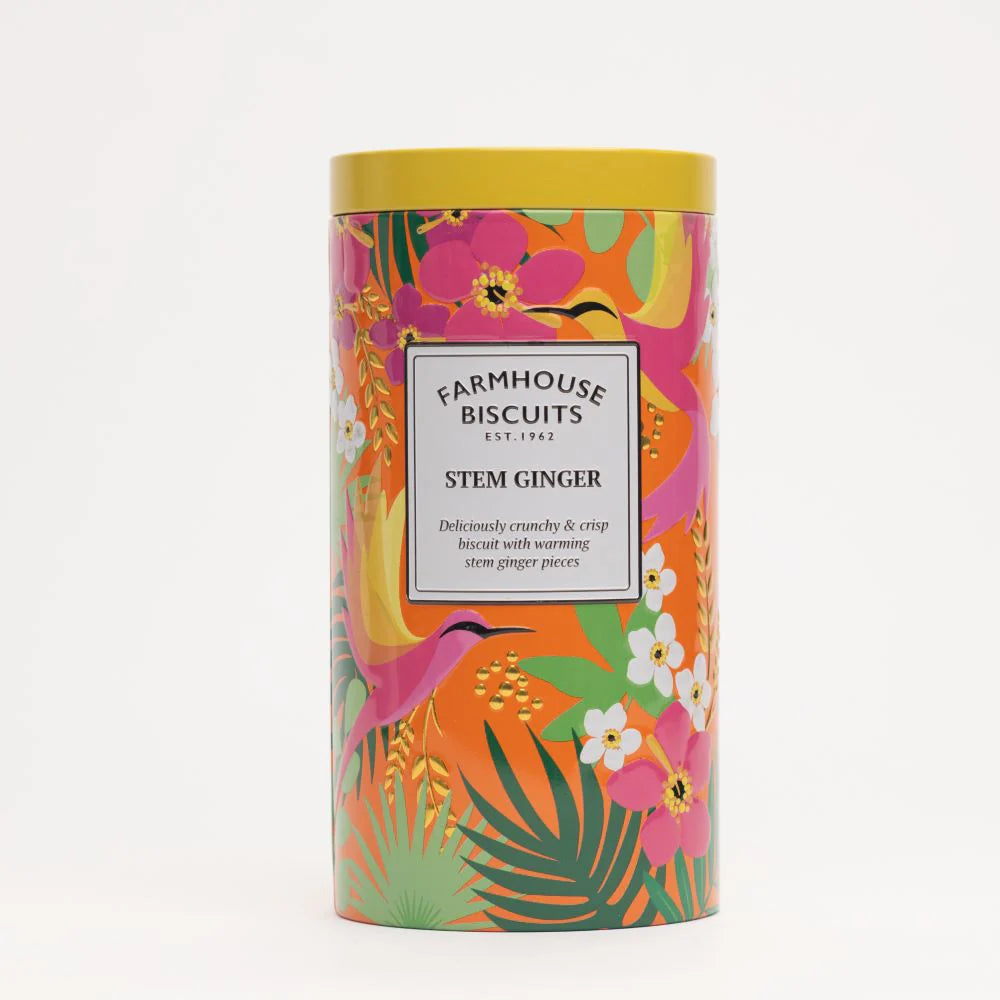 Farmhouse Tropical Stem Ginger Biscuit Tin- 200g