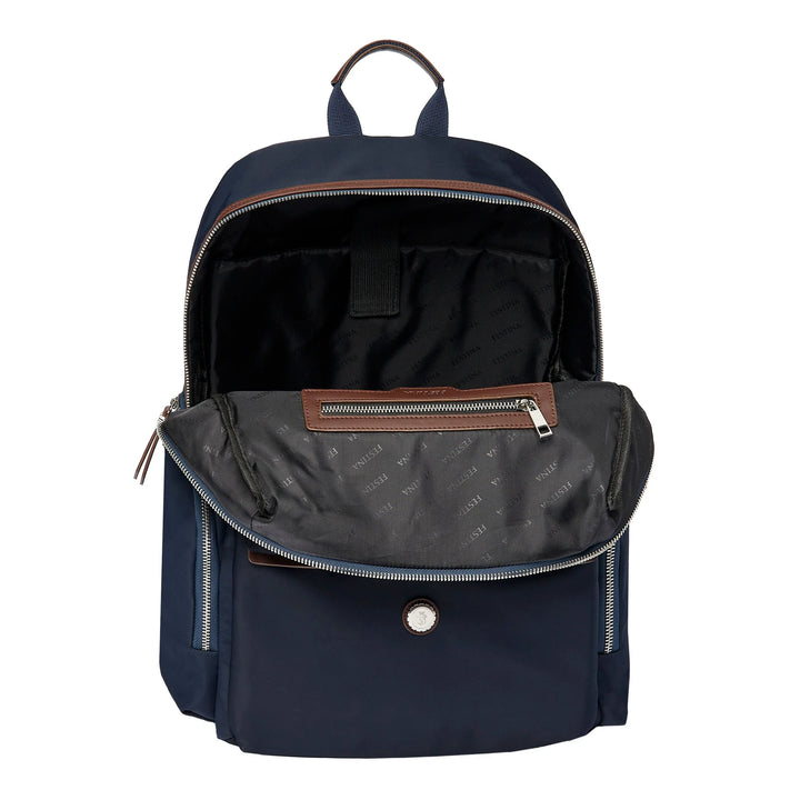 Festina Button Navy & Brown Backpack