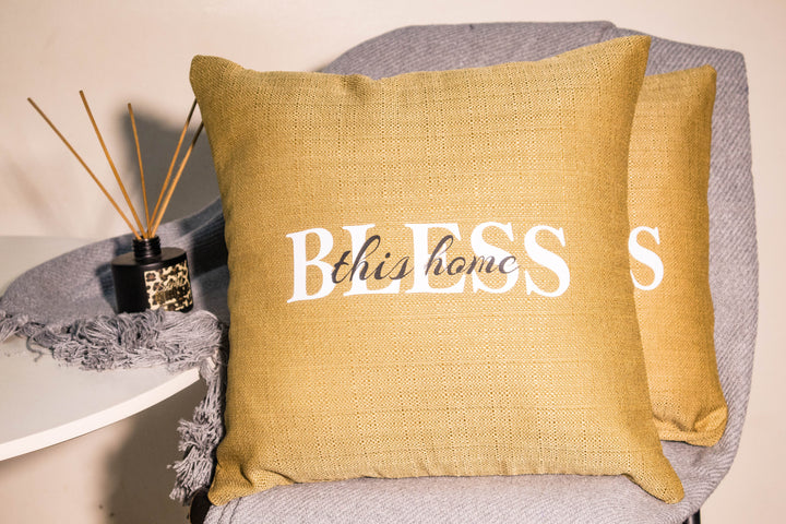 Throw Pillow " BLESS"