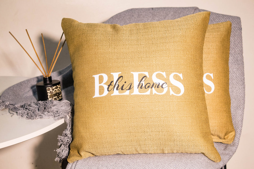 Throw Pillow " BLESS"