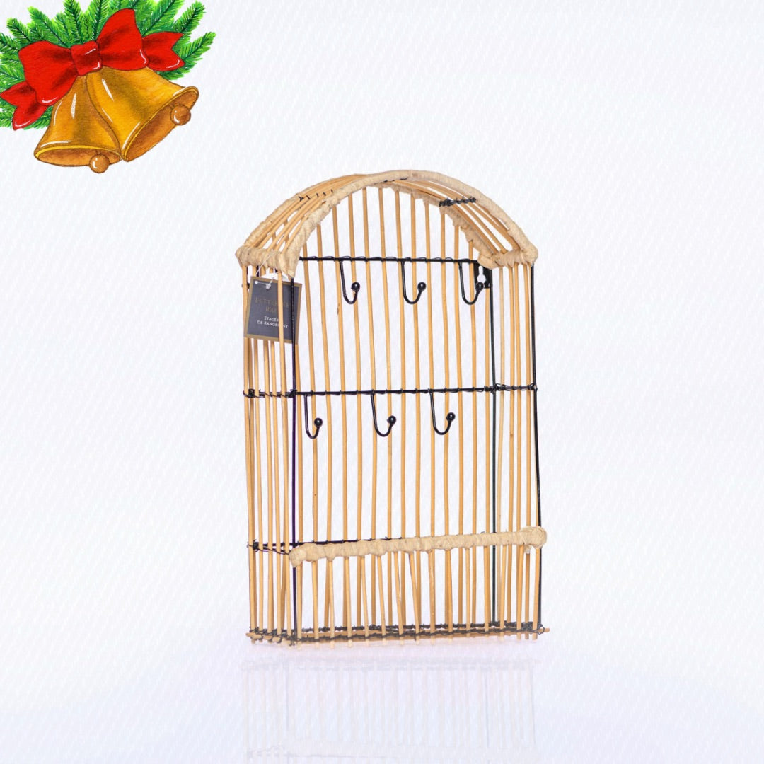 Vintage Arch Letter Holder with Key Hooks