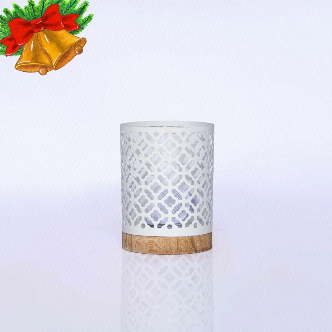 Moroccan Candle Lantern with Wooden