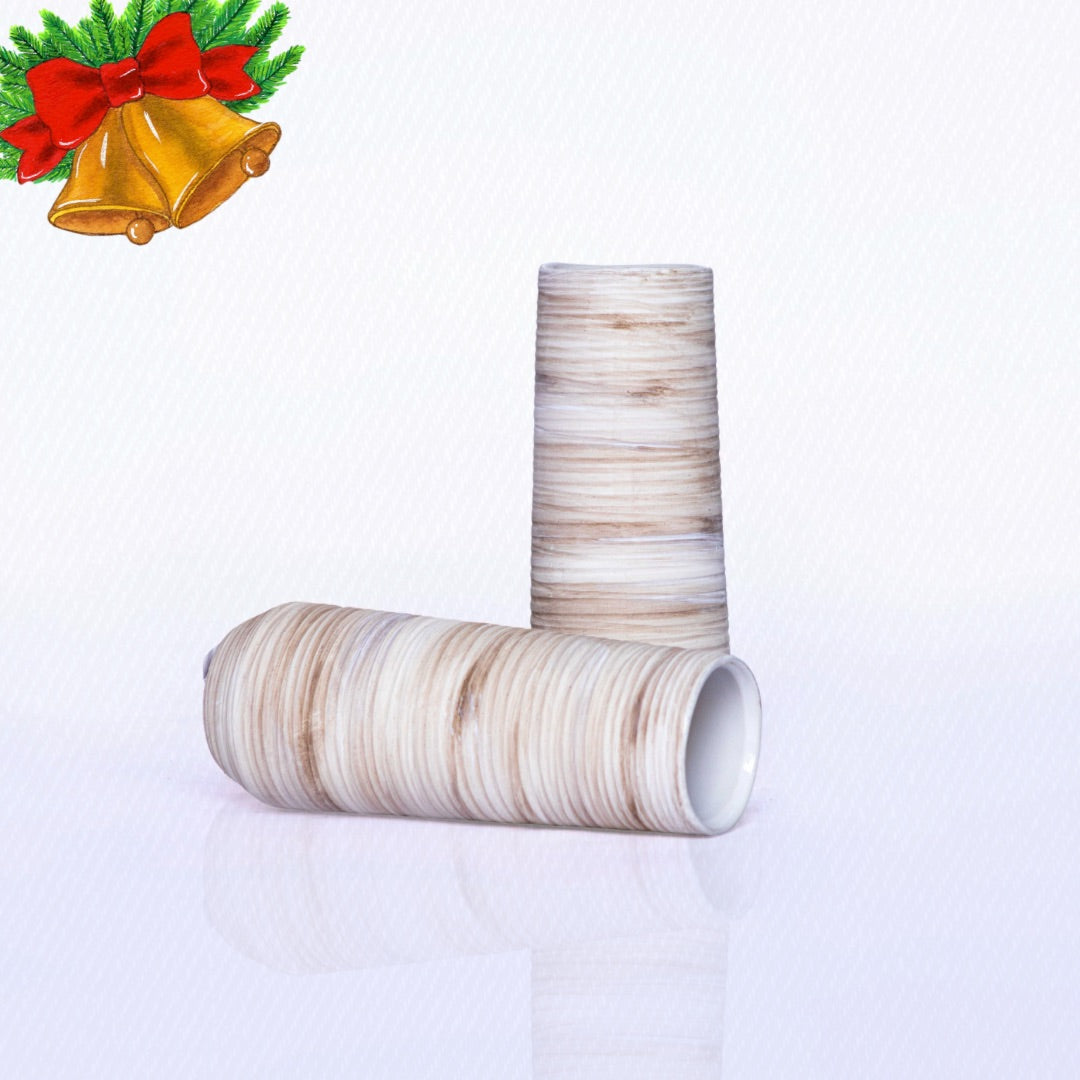 Ivory Ripple Vase 9cm x 23cm