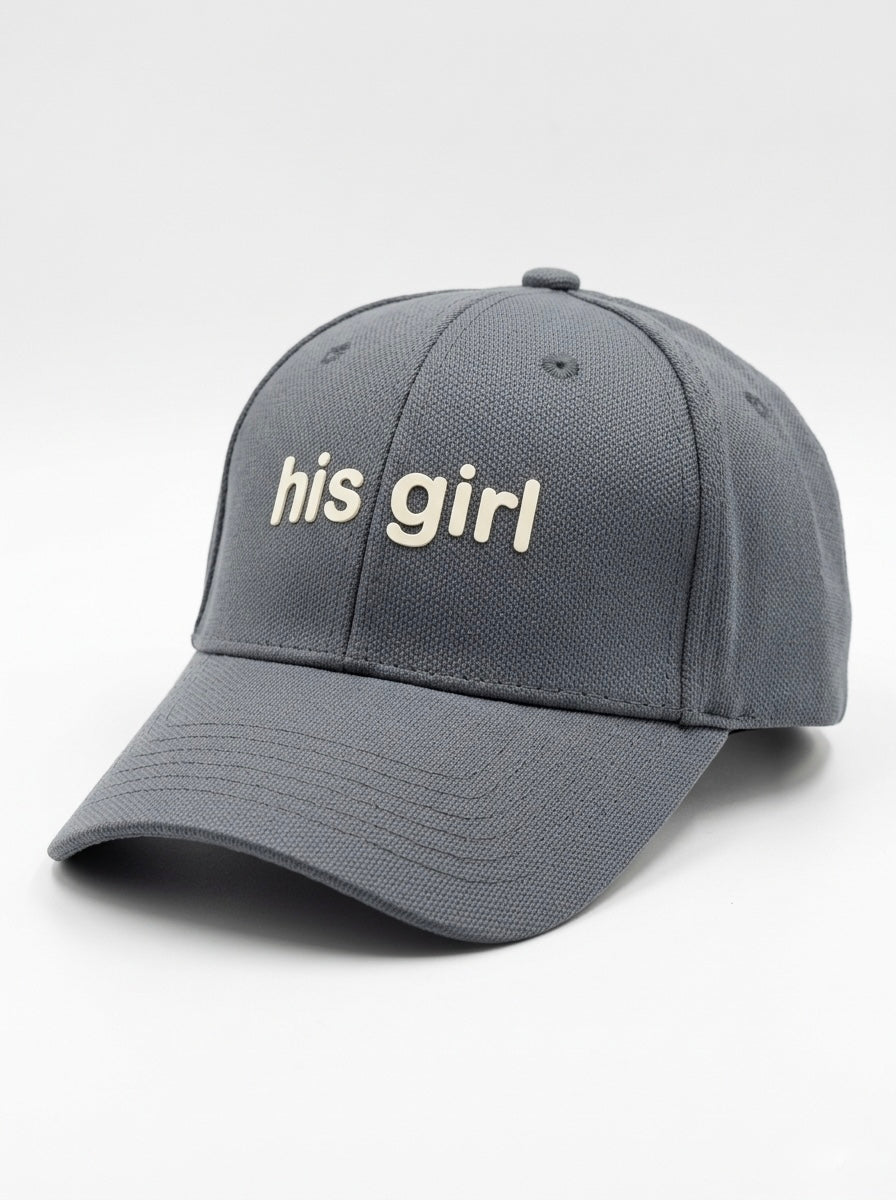 Grey Baseball Cap "His Girl"
