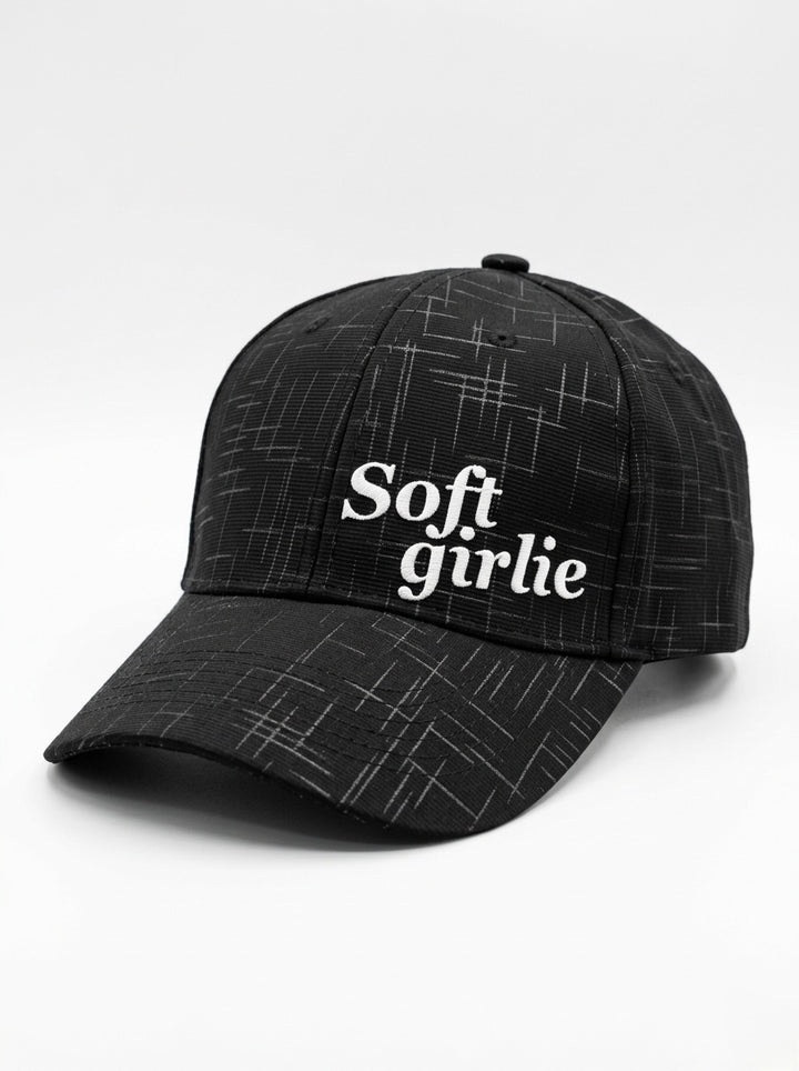 Black Baseball Cap "Soft Girlie"