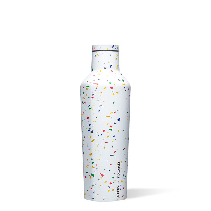 Corkcicle Canteen White Terrazzo Travel Bottle
