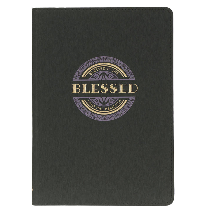Blessed Charcoal Gray Faux Leather Journal
