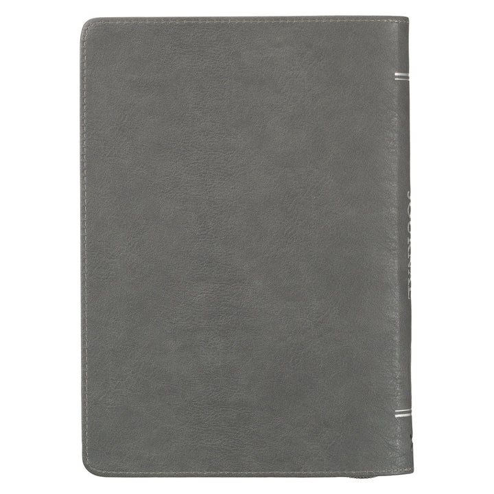 Wings Like Eagles Gray Faux Leather Journal with Zip