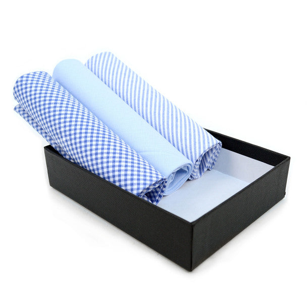 Umo Lorenzo  Solid, Striped & Plaid Cotton Handkerchiefs