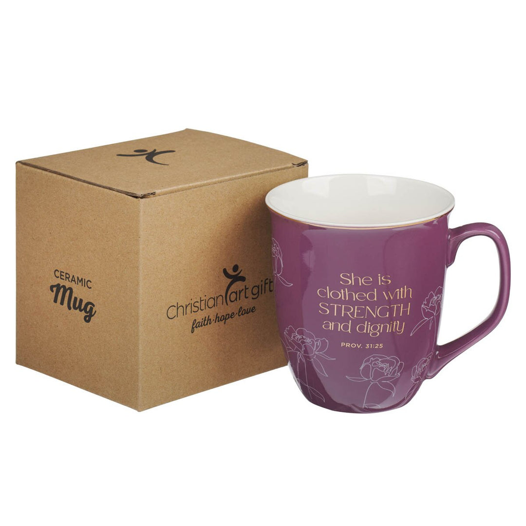 CAG Strength & Dignity Plum Bloom Ceramic Mug