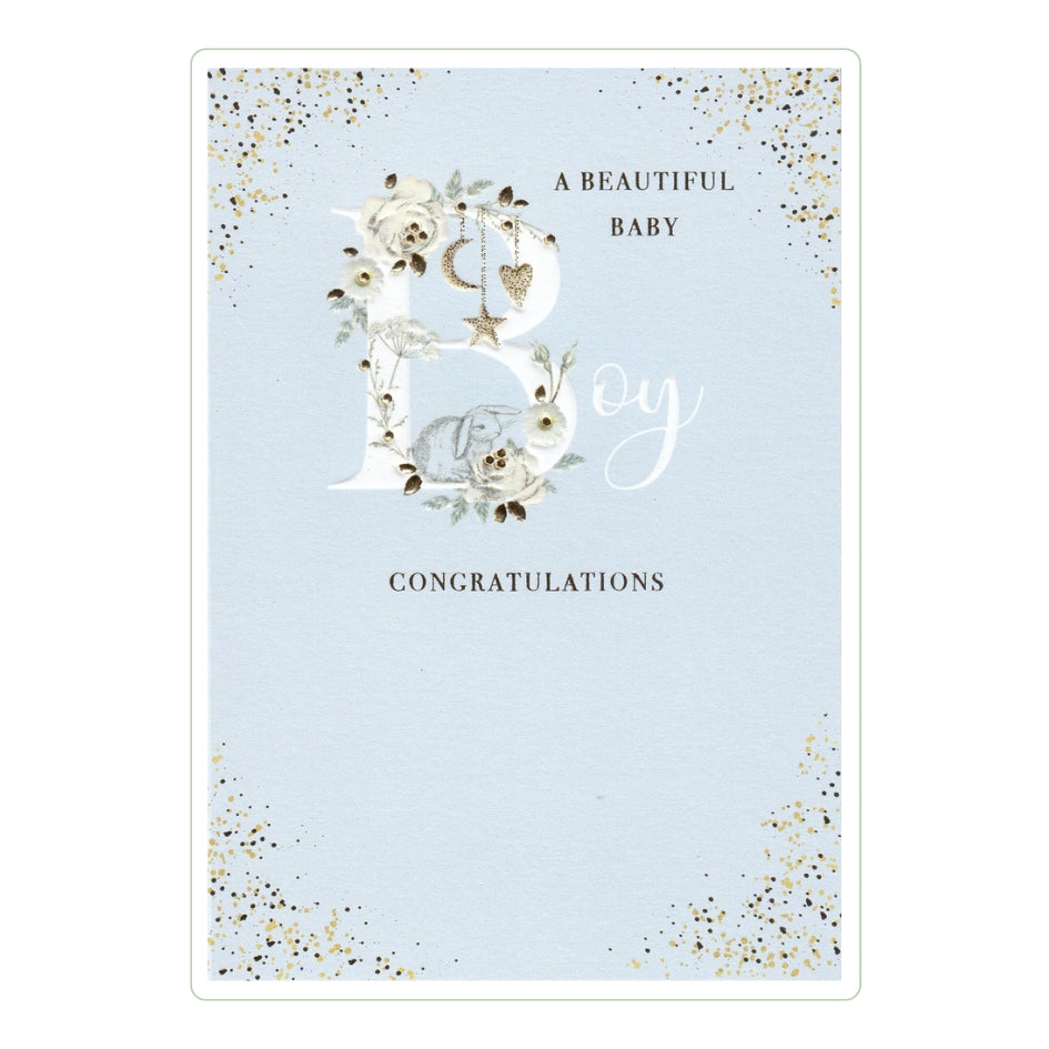 Baby Boy Congratulatory Greeting Card