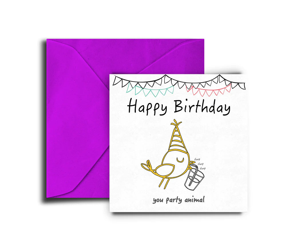 Humor Slurp Slurp Birthday Greeting Card