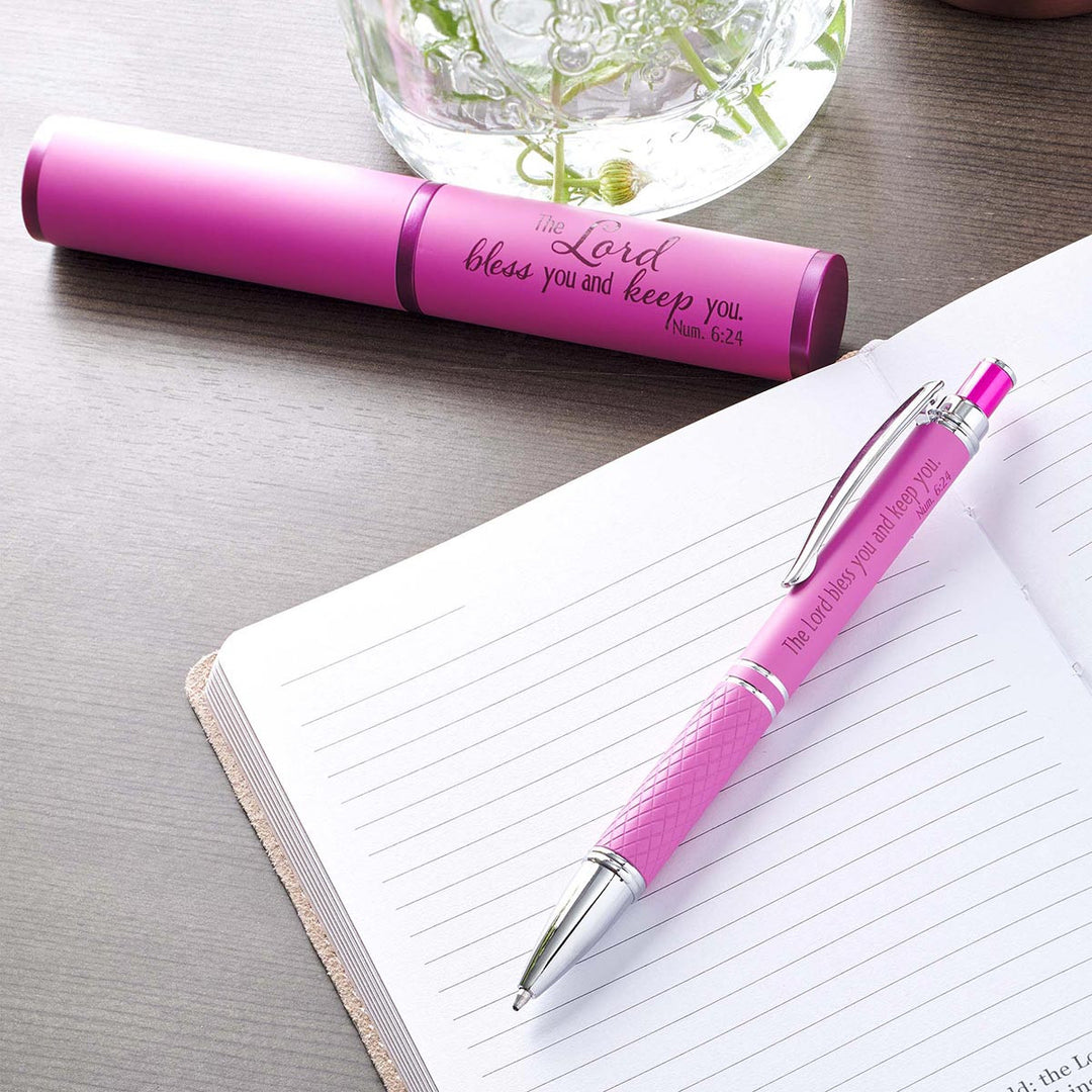 Bless You & Keep You Pink Gift Pen