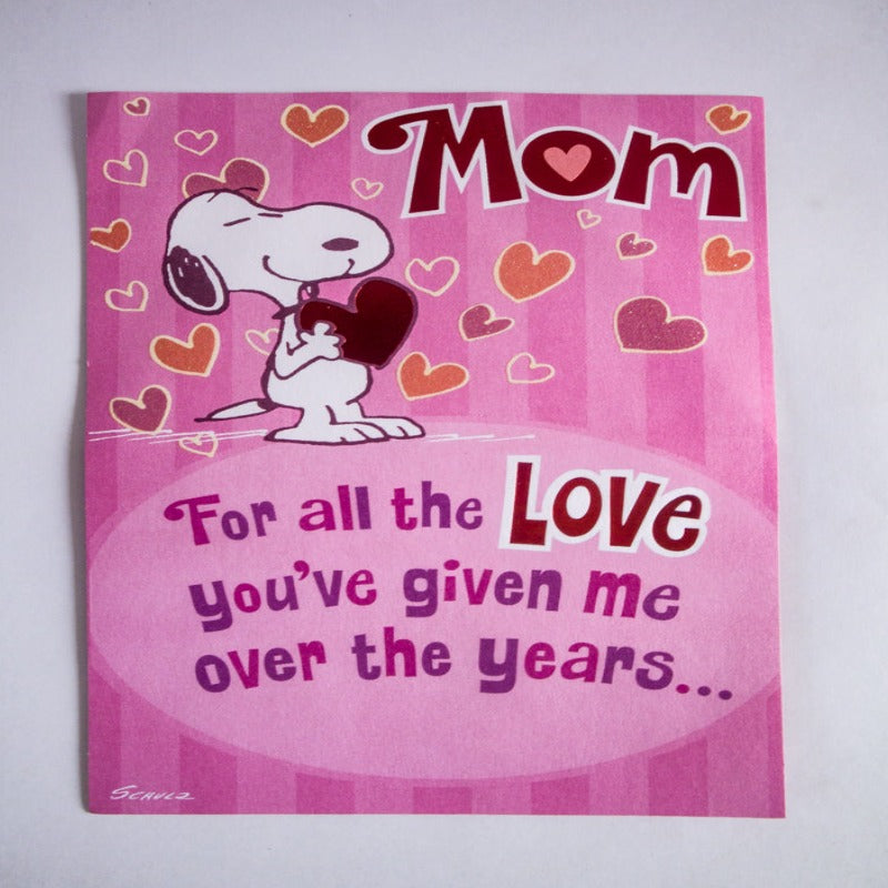 Snoopy Humor Valentine Greeting Card for Mom