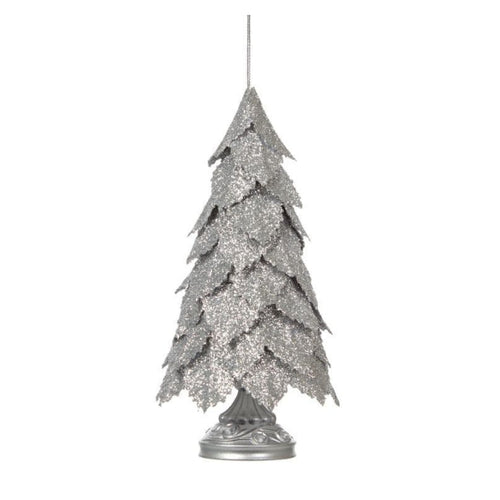 Premier Silver Glitter Petal Tree - 15cm