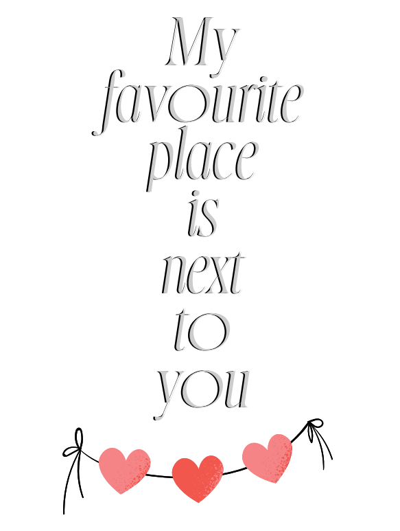 My Favourite Place Is Next to You – Greeting Card