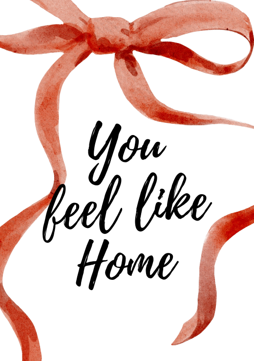 You Feel Like Home – Script Greeting Card