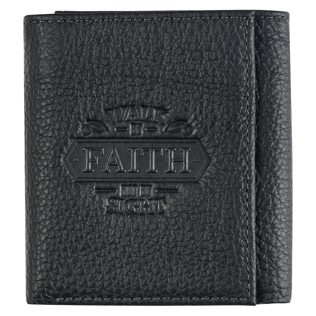 Walk by Faith Black Genuine Leather Wallet