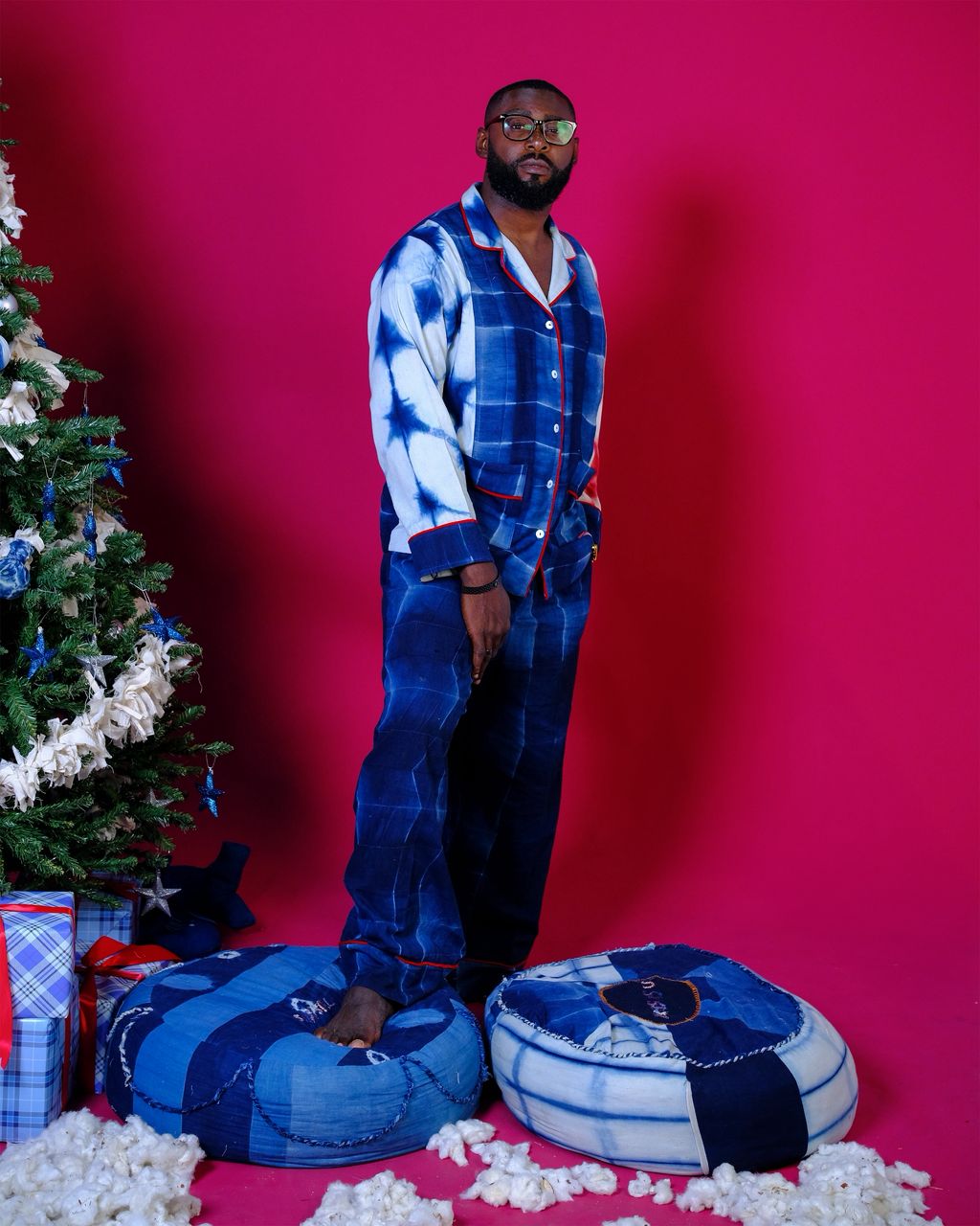 Mixed Patch Pajamas Set