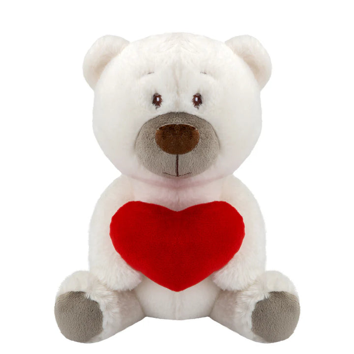 Cream Colour Hippo with Love Heart- 27cm