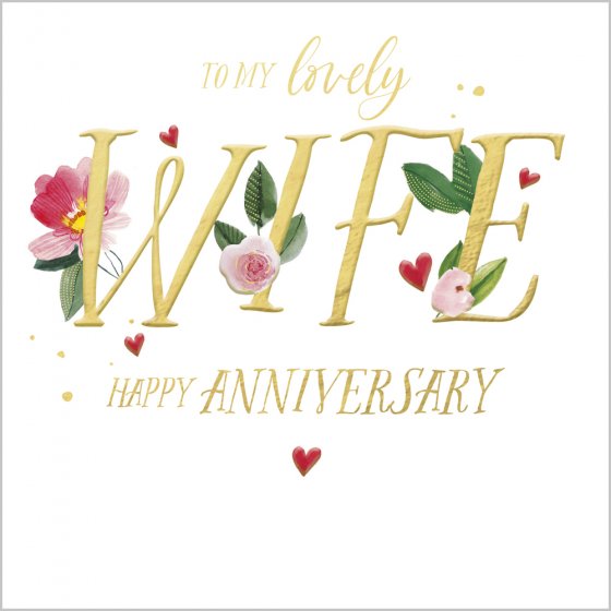 Wife Heartfelt Anniversary Card