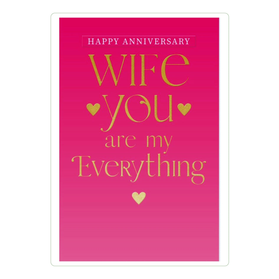 Wife Heartfelt Anniversary Greeting Card