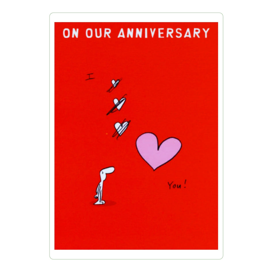 Hearts Open Anniversary Greeting Card