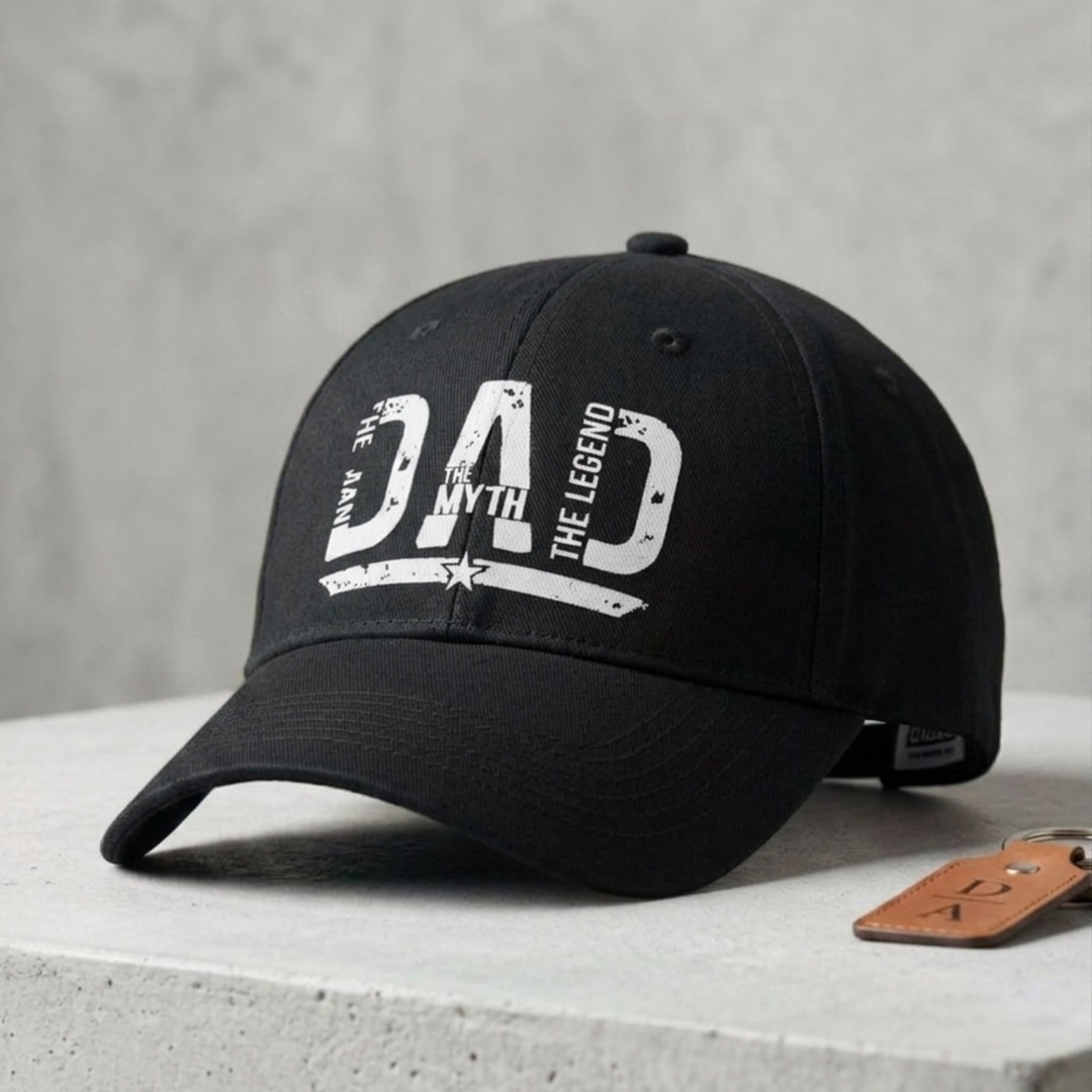 Dad The Man The Myth The Legend Black Baseball Cap
