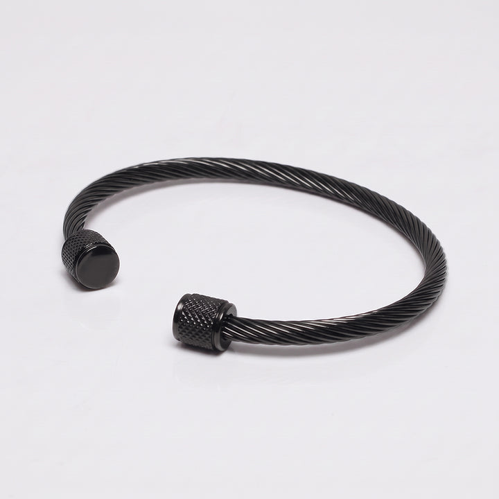 Stealth Black Cuff Bracelet