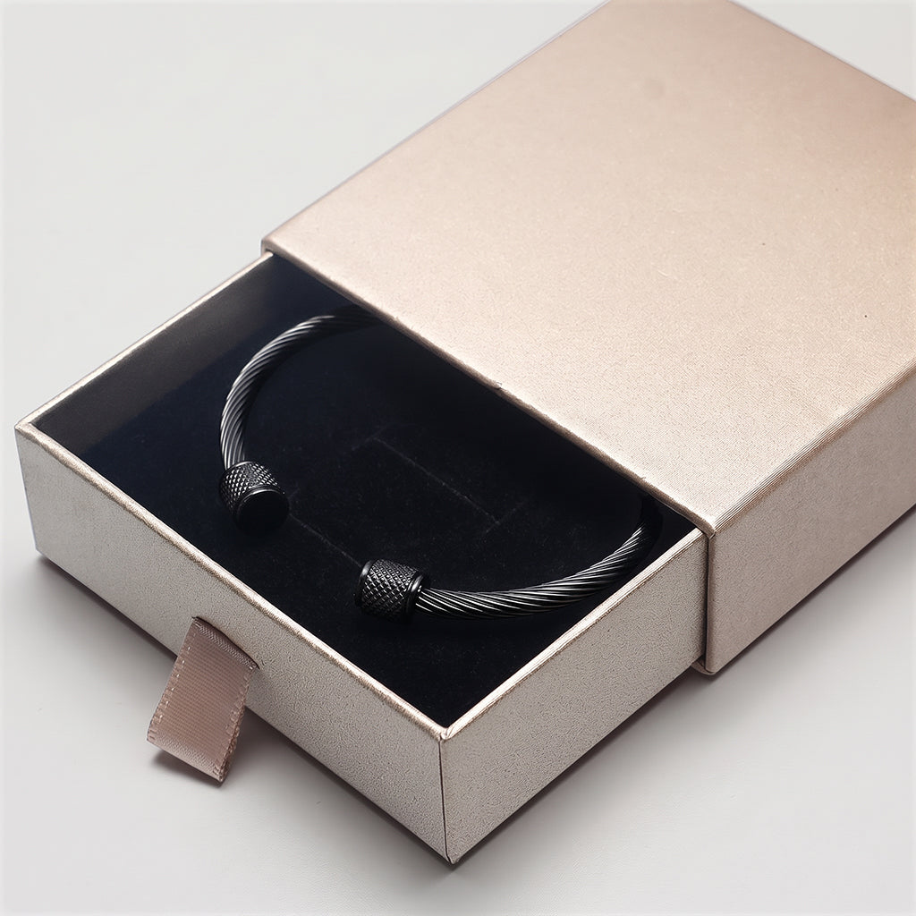 Stealth Black Cuff Bracelet