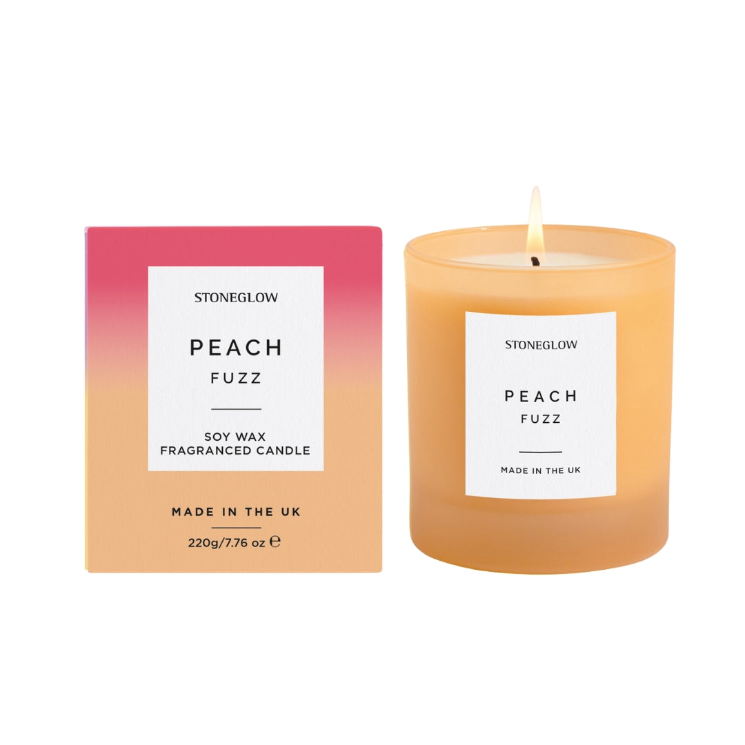 Stoneglow Peach Fuzz Scented Candle, 220g