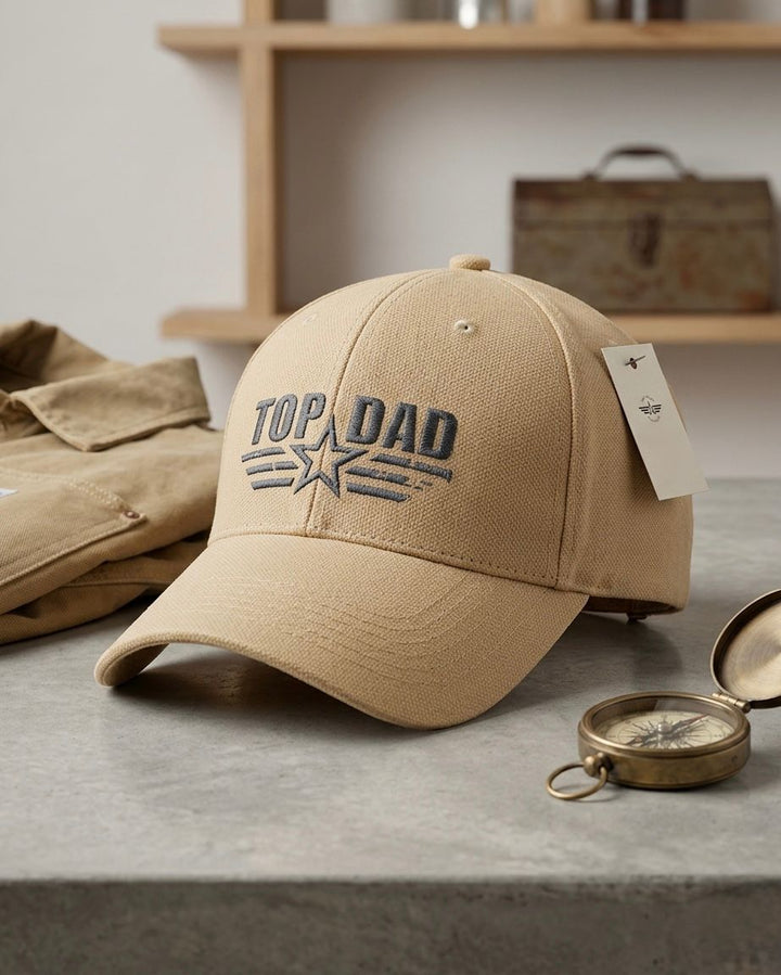 The Maverick "Top Dad" Khaki Baseball Cap