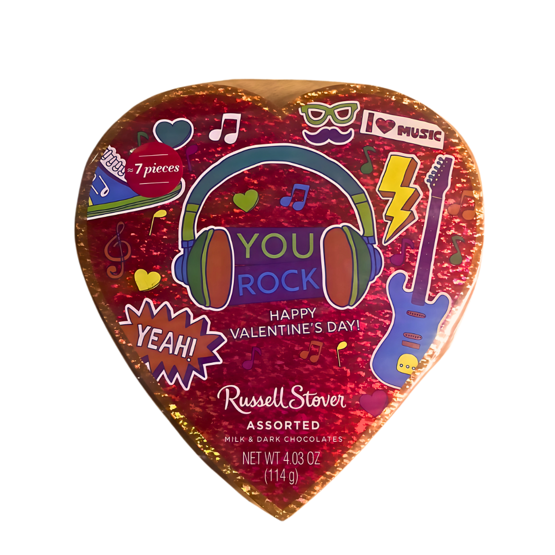 Russell Stover You Rock Chocolate Heart Gift Box- 114g