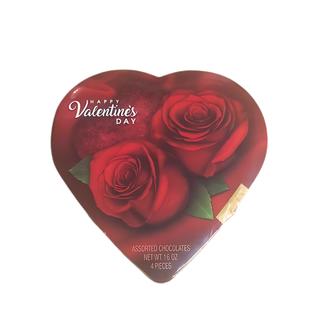 Rose Valentine Assorted Chocolates Heart- 45g