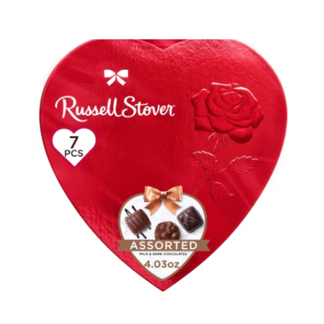 Russell Stover Heart-Shaped Assorted Chocolates