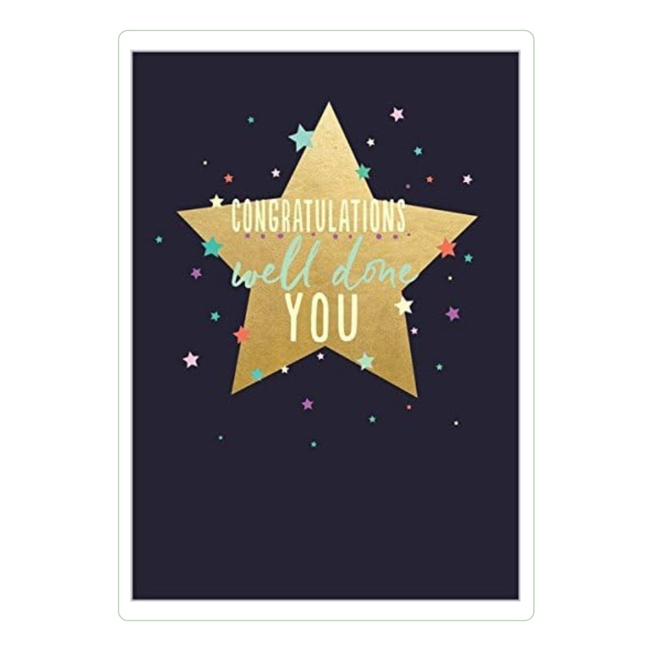 Gold Star Congratulations Greeting Card