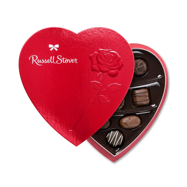 Russell Stover Assortment Milk Chocolate Heart Box- 145g